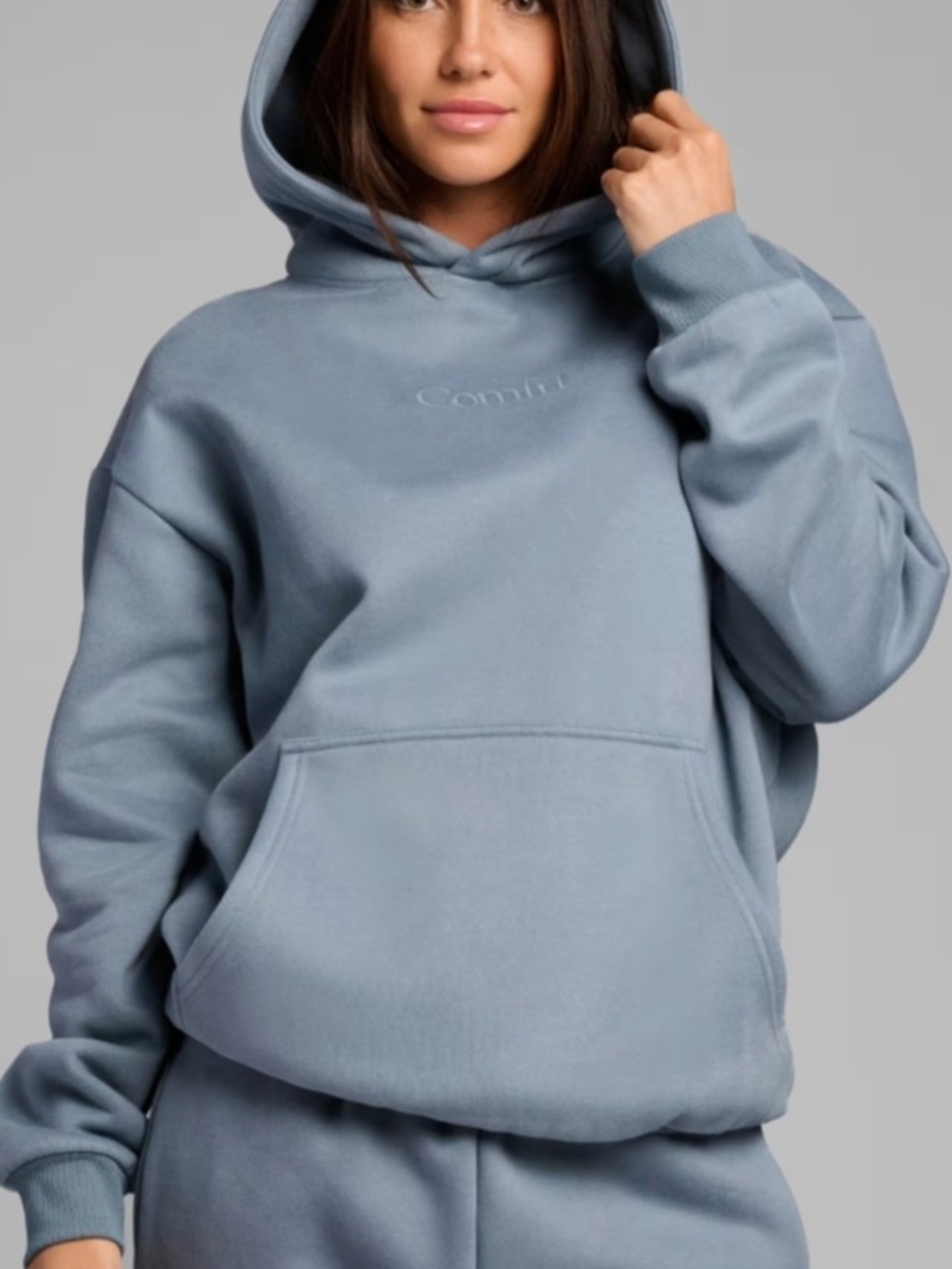Comfrt Signature Sky Blue Hooded Sweatshirt